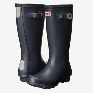 Kids Hunter Rainboots in Black.